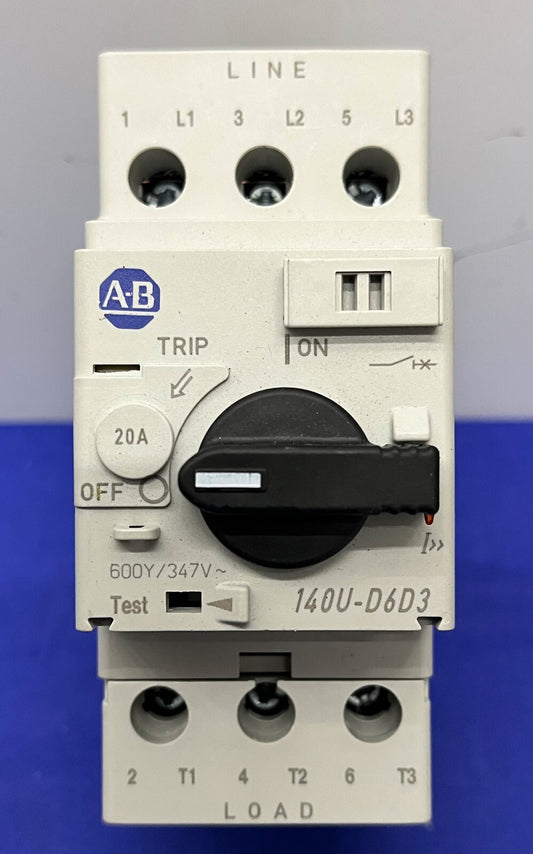 Allen Bradley AB INTERRUTTORE AUTOMATICO PROTEZIONE MOTORE 140U-D6D3 / 140U-D6D3-C20 SER B