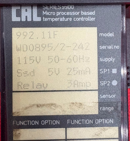 CAL CONTROLS 9900 / 992.11F 温度コントローラー - 部品/修理用