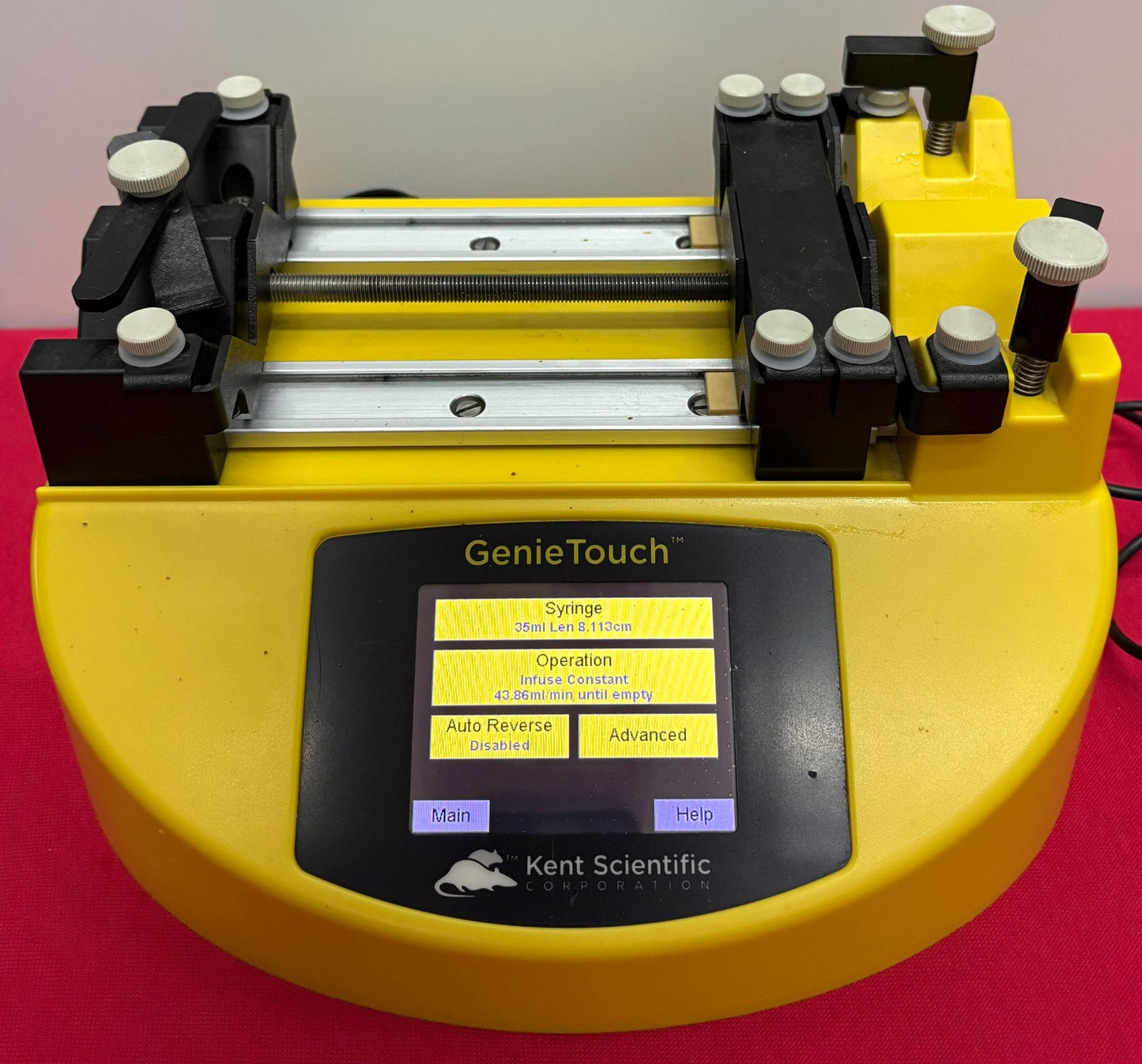 KENT SCIENTIFIC GENIE TOUCH™ SYSTEM DUAL SYRINGE PUMP w/ POWER SUPPLY -FOR PARTS