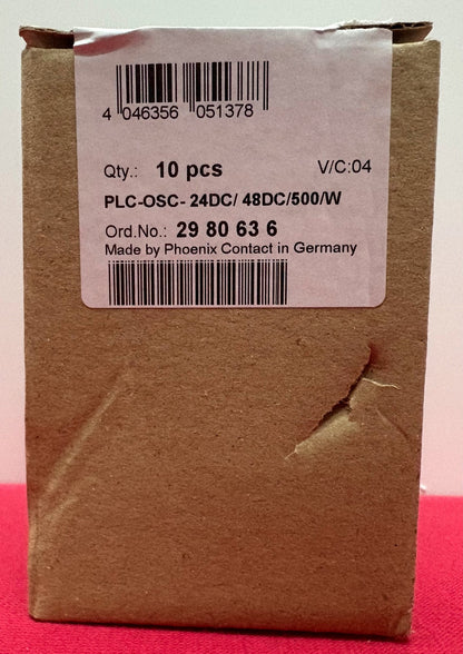 PHOENIX CONTACT PLC-OSC-24DC/48DC/500/W SOLID STATE RELAY MODULE - 1 PKG QTY 10