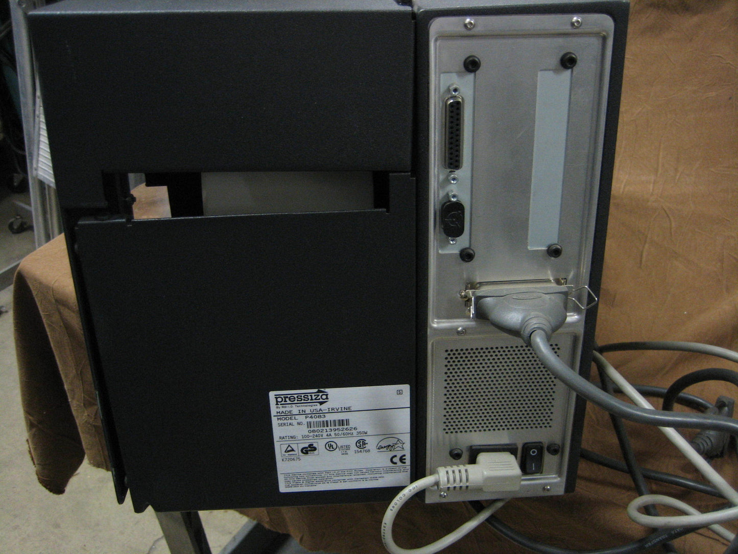 PRESSIZA  P4083 THERMAL LABEL MAKER TESTED TO POWER ON OK