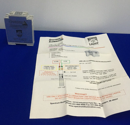 SPECTRUM ILLUMINATION LDM SP1.25-1 REV F ADATTATORE CONTROLLER LUCE STROBOSCOPIO