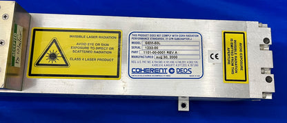 COHERENT GEM 50 DEOS / GEM-50L レーザーヘッド 1101-00-0001 REV A - 部品/修理