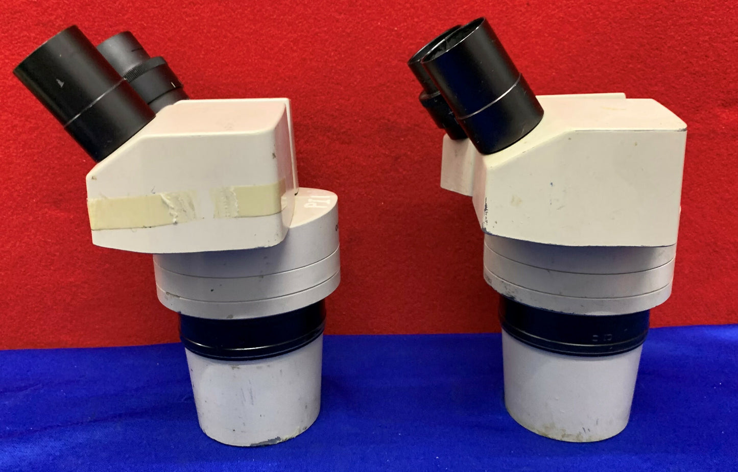 FÜR TEILE ODER REPARATUREN - 2er-Set OLYMPUS VMF 1X Mikroskopköpfe OHNE OKULARE