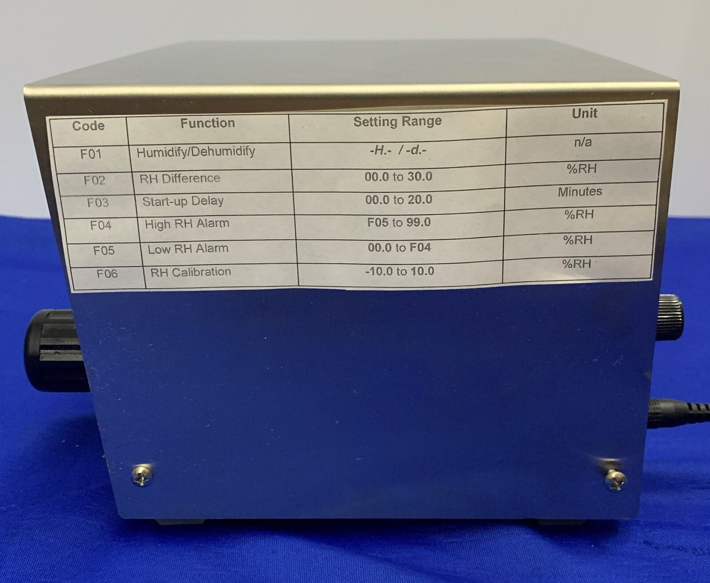 CLEATECH HUMODULE DESSICATEUR D'HUMIDITÉ À CONTRÔLE AUTOMATIQUE DE PURGE AVEC ARMOIRE/SUPPORT