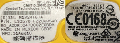 SYMBOL MOTOROLA BARCODE SCANNER LS3578 mit LADESTATION - 1 LOT MENGE 2