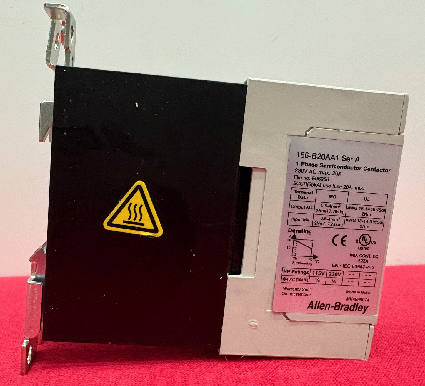 Allen Bradley AB 156-B20AA1 SER A 1 PHASE SEMICONDUCTOR CONTACTOR