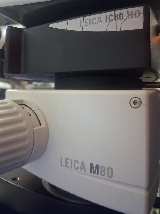 Leica M80 7.5-60 X Stereo Microscope IC80 HD Camera Archro 1.0X Lens Boom Stand