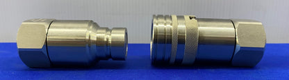 CEJN 766 6411 SS FLAT FACE QUICK-CONNECT COUPLING & NIPPLE  3/4" FEMALE