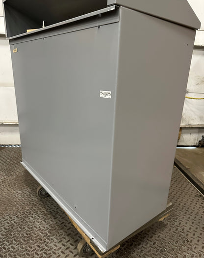 OVERHEAD STORAGE WALL HANGING CABINET CABINET DARK GRAY WITH GRAY SWING DOOR