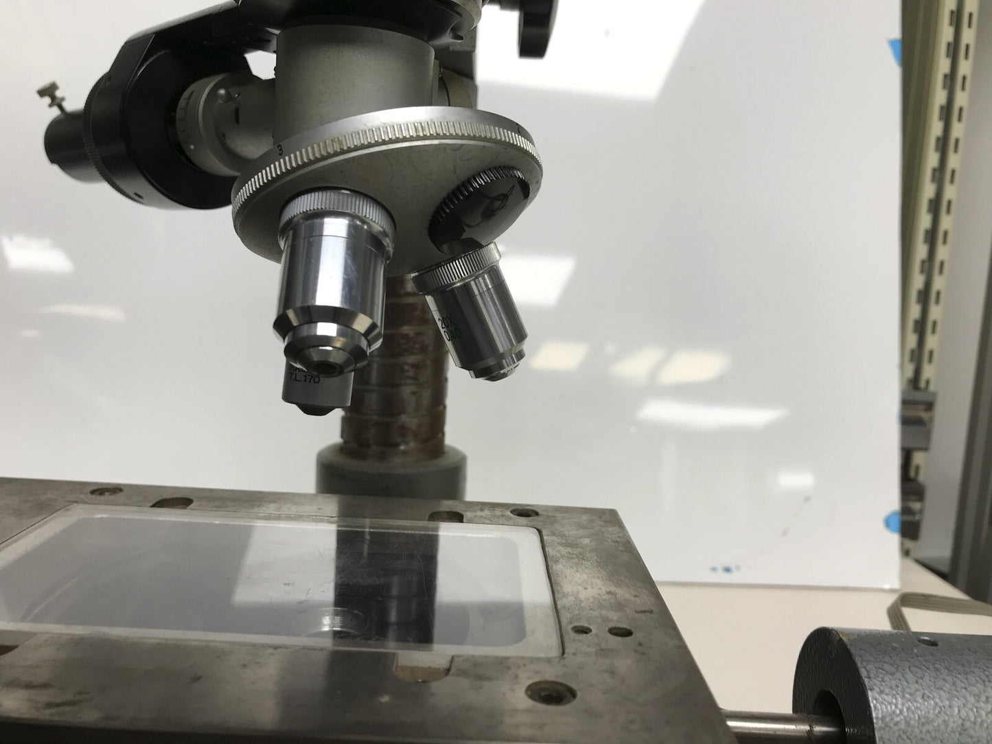 SIMPLEX MULTIPURPOSE MICROSCOPE OPTO-METRIC TOOLS INC FOR PARTS / REPAIR