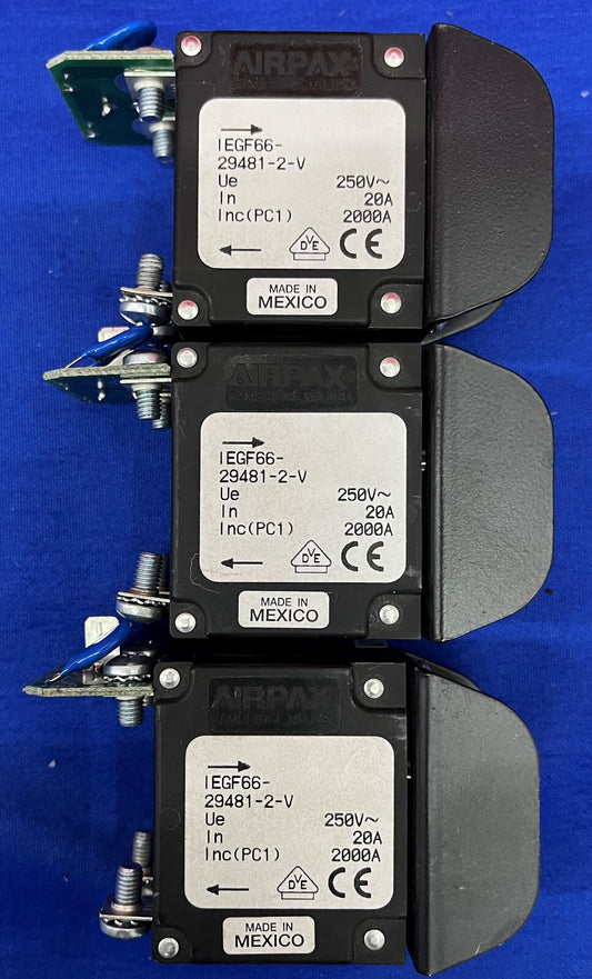 Lotto di 3 Sensata Airpax Power Protection IEGF66-29481-2-V