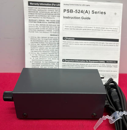 CCS PSB-524V(A) MACHINE VISION LIGHT SOURCE CONTROLLER POWER SUPPLY FOR CCS LED