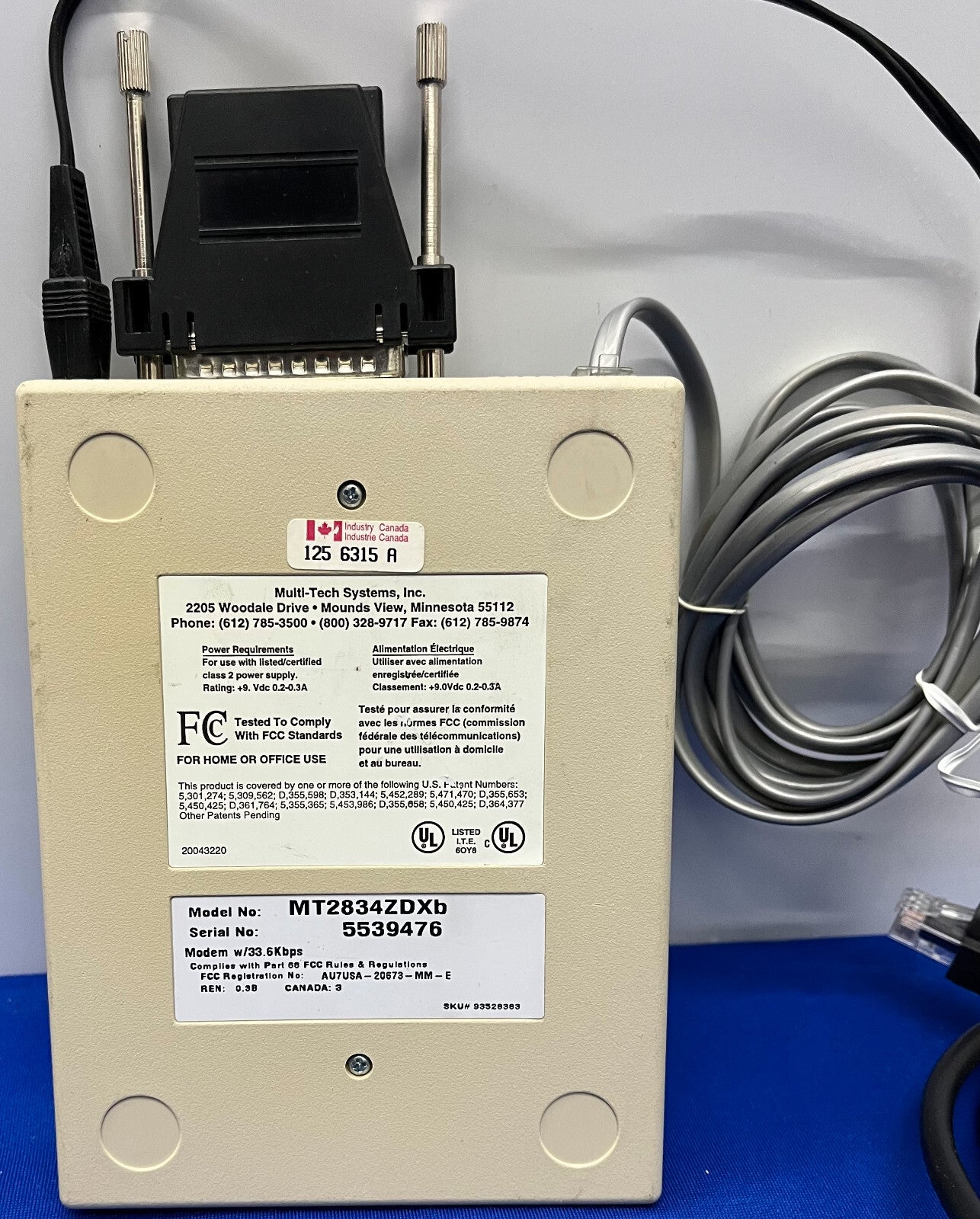MULTI-TECH SYSTEMS MULTIMODEM ™ MT2834ZDXb MODEM DATI/FAX 33,6K bps 