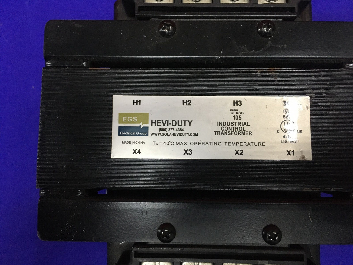 EGS E250TC HEVI-DUTY INDUSTRIAL CONTROL TRANSFORMER