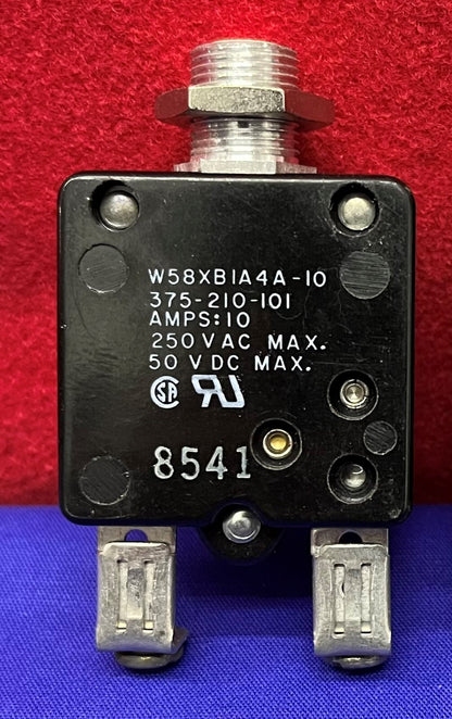 Potter &amp; Brunfield W58XB1A4A-10 サーキットブレーカー 375-210-101 250VAC 3個セット