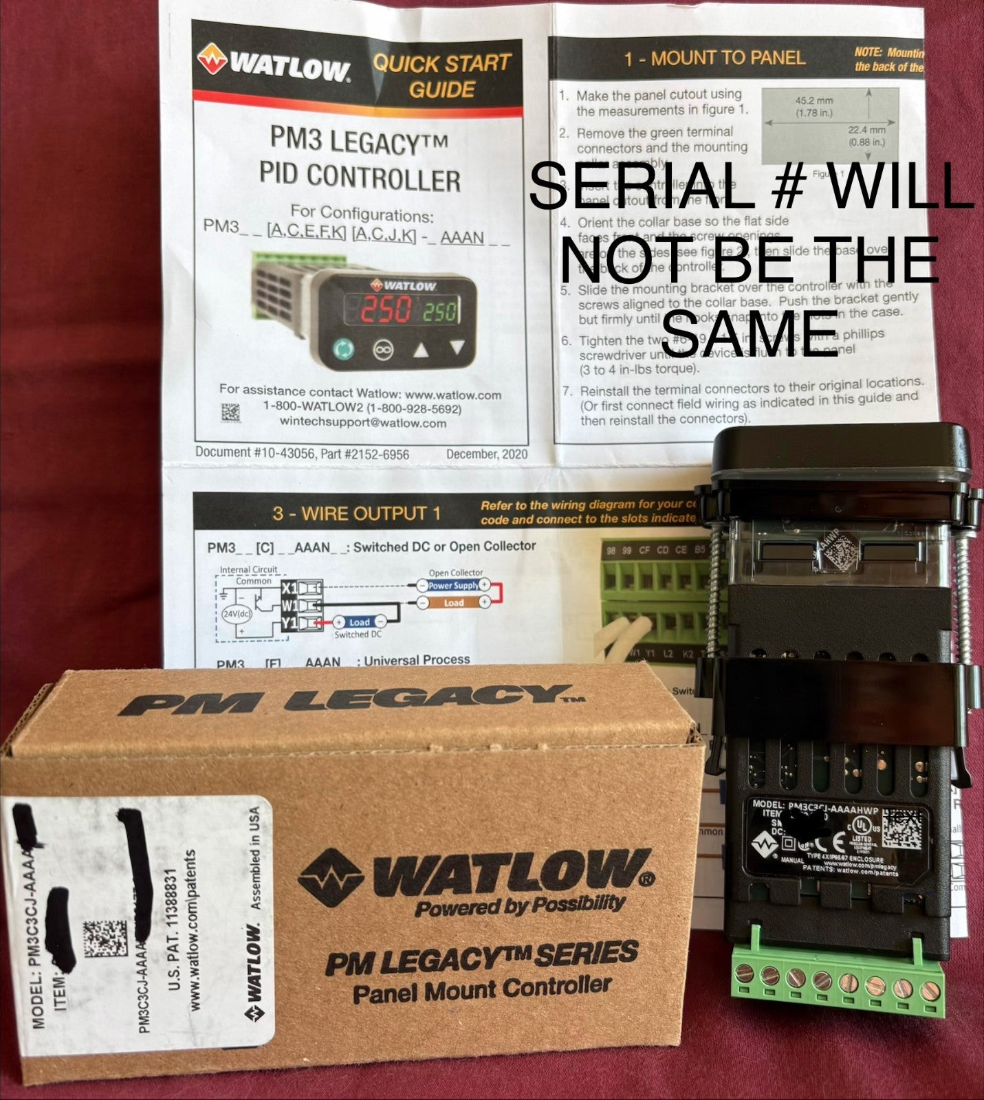 WATLOW PM3C3CJ-AAAAHWP /  2183-2160 DC 2451 LEGACY CONTROLLER
