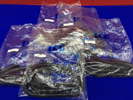 GE ICC 2500BK ICHC425FBK Spiral-Telefonkabel, 7,6 m, schwarz