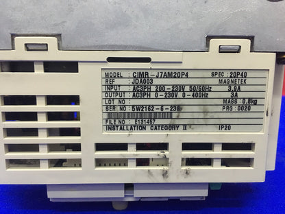 YASKAWA CIMA-J7AM20P4 / JDA003 DRIVE USAGE GÉNÉRAL MAGNETEK 