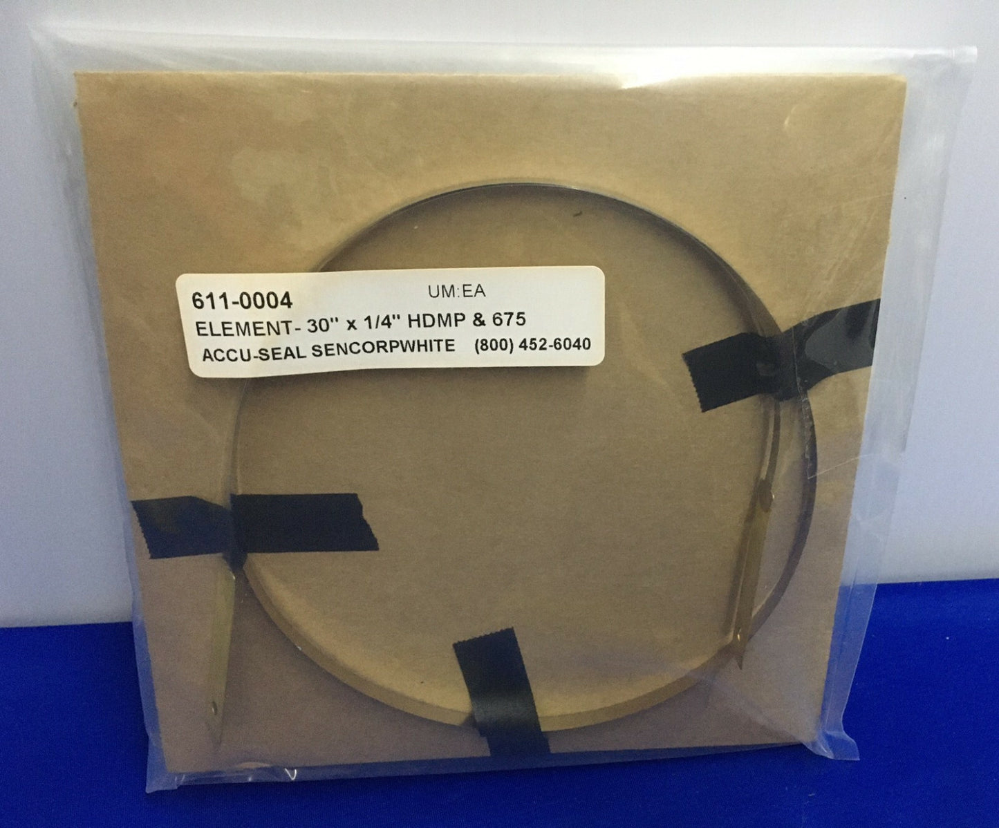 ELEMENTO ACCU-SEAL SENCORPWHITE 611-0004 - 30" X 1/4" HDMP Y ELEMENTO CALEFACTOR 675