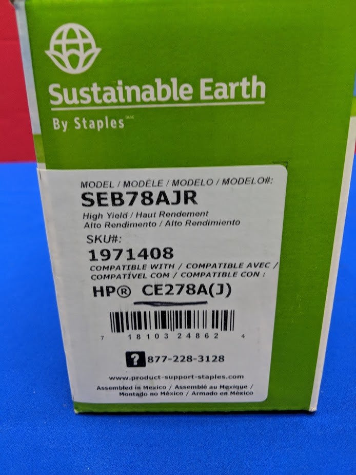 Staples Sustainable Earth Remanufactured Black Toner Cartridge (Model SEB78AJR)