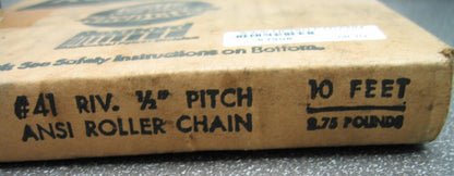 REXNORD #41 ANSI ROLLENKETTING RIV.1/2" PITCH HOEVEELHEID 6 FT