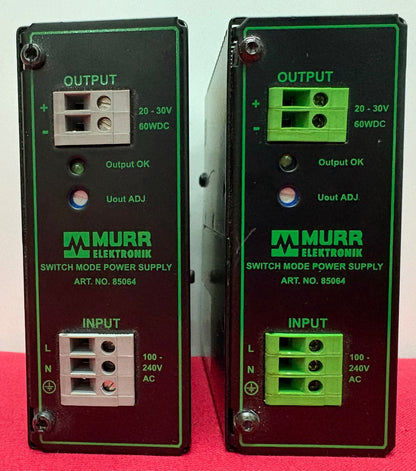 MURR SWITCH MODE POWER SUPPLY 85064 MCS2.5-115-230/24 - 1 LOT QTY 2