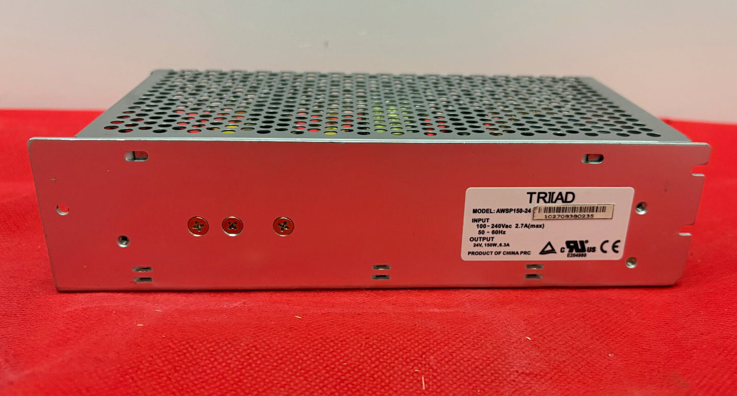 TRIAD POWER SUPPLY AWSP150-24  INPUT 100-240V 2.7A 50-60HZ  OUTPUT 24V 150W 6.3A