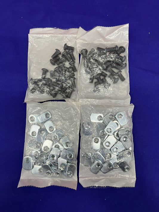 QTY 50 80/20 3838 Slide T-Nut & QTY 50 13-8316 M8-1.25x16 Button Soc Cap