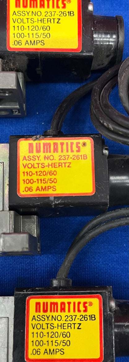 1 LOT DE 3 - ENSEMBLE D'ÉLECTROVANNE NUMATICS 030SA4410 #237-261B 150 PSI MAX