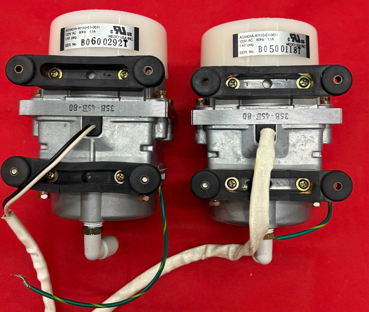 MEDO COMPRESSOR PUMPS AC0401A-A1110-E1-0511 120V AC 1.42 PSIG,60Hz 1.1A - QTY 2