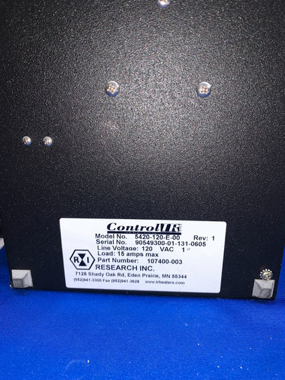 ONDERZOEK INC., 5420E, POWERCONTROLLER