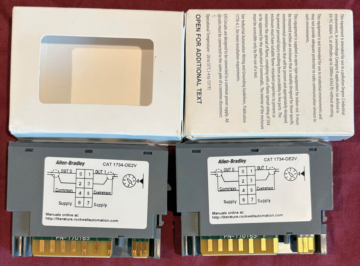 Allen-Bradley AB 1734-OE2V SER. C POINT I/O 2-CHANNEL ANALOG MODULE - QTY 2