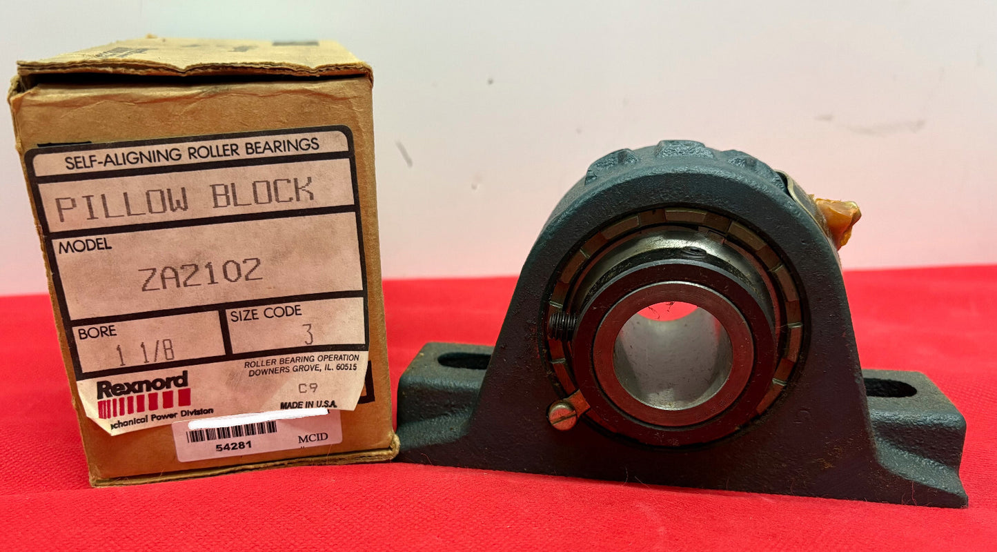 REXNORD ZA-2102 ZA2102 REX PILLOW BLOCK C9  ZA-2102 BORE 1 1/8" SIZE CODE 3