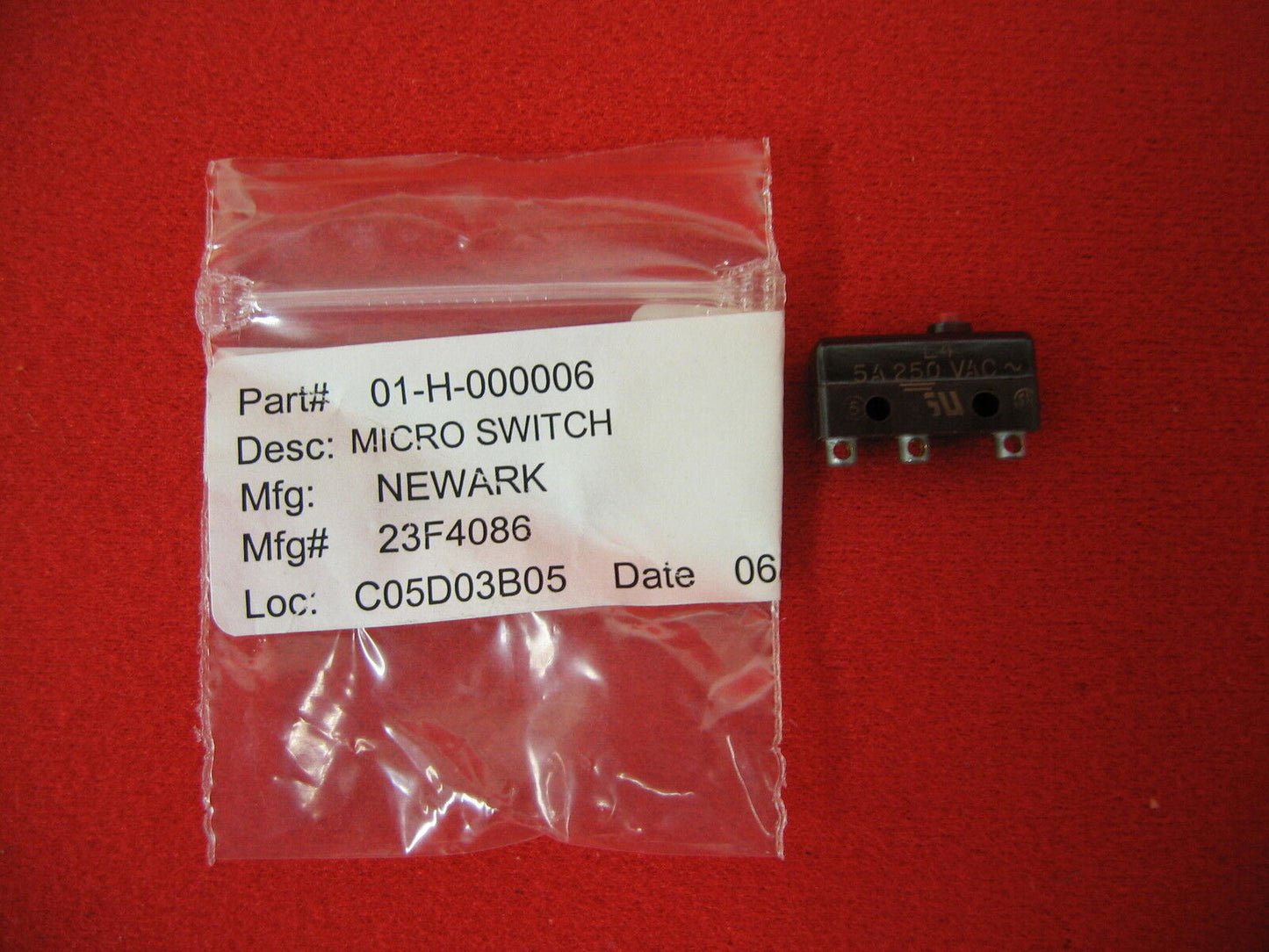 DAGE MICRO SWITCH  01-H-000006 SPARE PARTS