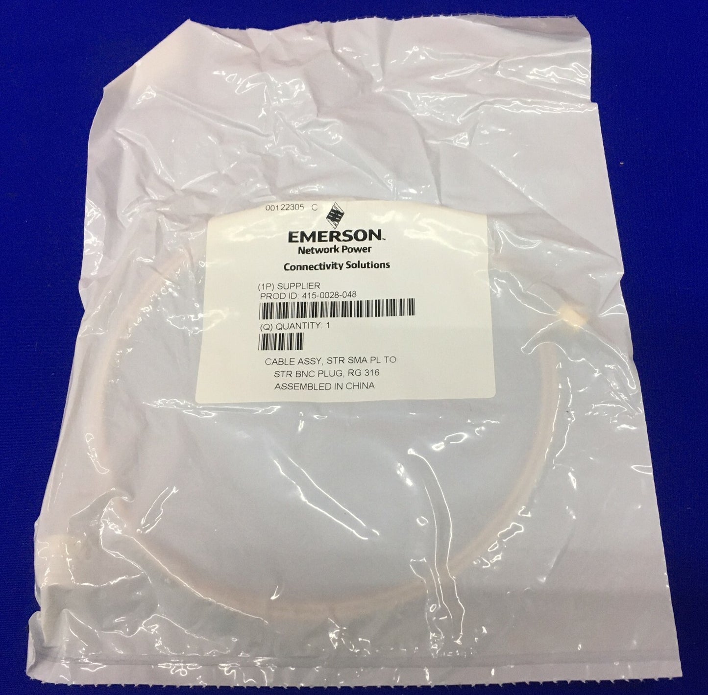 EMERSON NETWERK POWER CONNECTIVITEITSOPLOSSINGEN 415-0028-048 RF-KABEL 