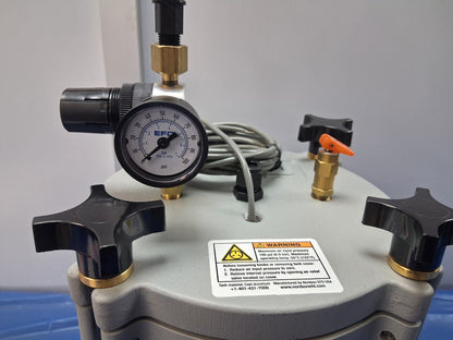 NORDSON EFD 7020188 5L TANK FLOAT SWITCH 100 PSI ANALOG GAUGE FLUID RESERVOIR