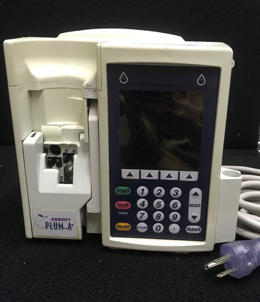ABBOTT HOSPIRA PLUM A+ INFUSION PUMP - DUAL LINE IPX1 120VAC FOR PARTS REPAIR