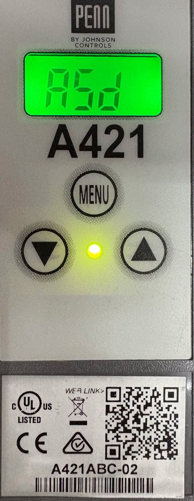 ペン・ジョンソン・コントロールズ A421 温度調節器 &amp; A99BB-200C ケーブル - 部品/修理