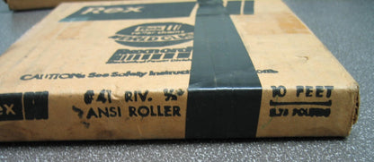 CATENA A RULLI ANSI REXNORD #41 RIV PASSO 1/2" MAGLIA MASTER 10 FT INCLUSA 