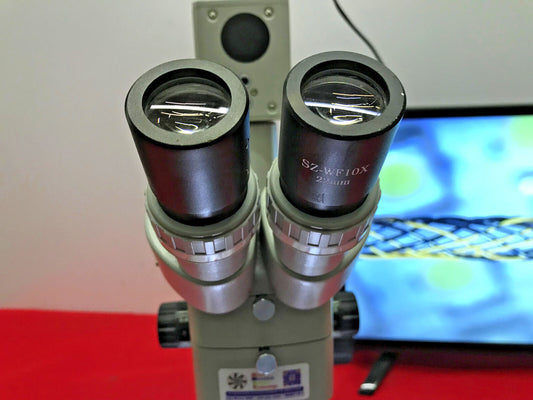 MMBT 50X Trinocular Video Microscope LED Top and Backlighting SZ-WF10X Eyepieces