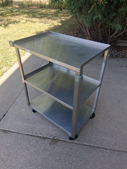 UPDATE INTERNATIONAL BC-2415SS STAINLESS STEEL BUS CART 3 SHELF 24" X 16" X 31"