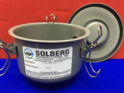 Filtro de acero al carbono Solberg, sin filtro incluido, modelo CSL-843-075HC