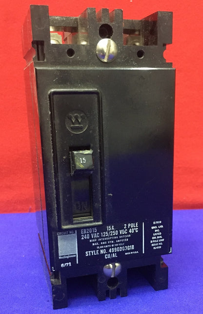 WESTINGHOUSE EB2015 Leistungsschalter mit geformtem Gehäuse 