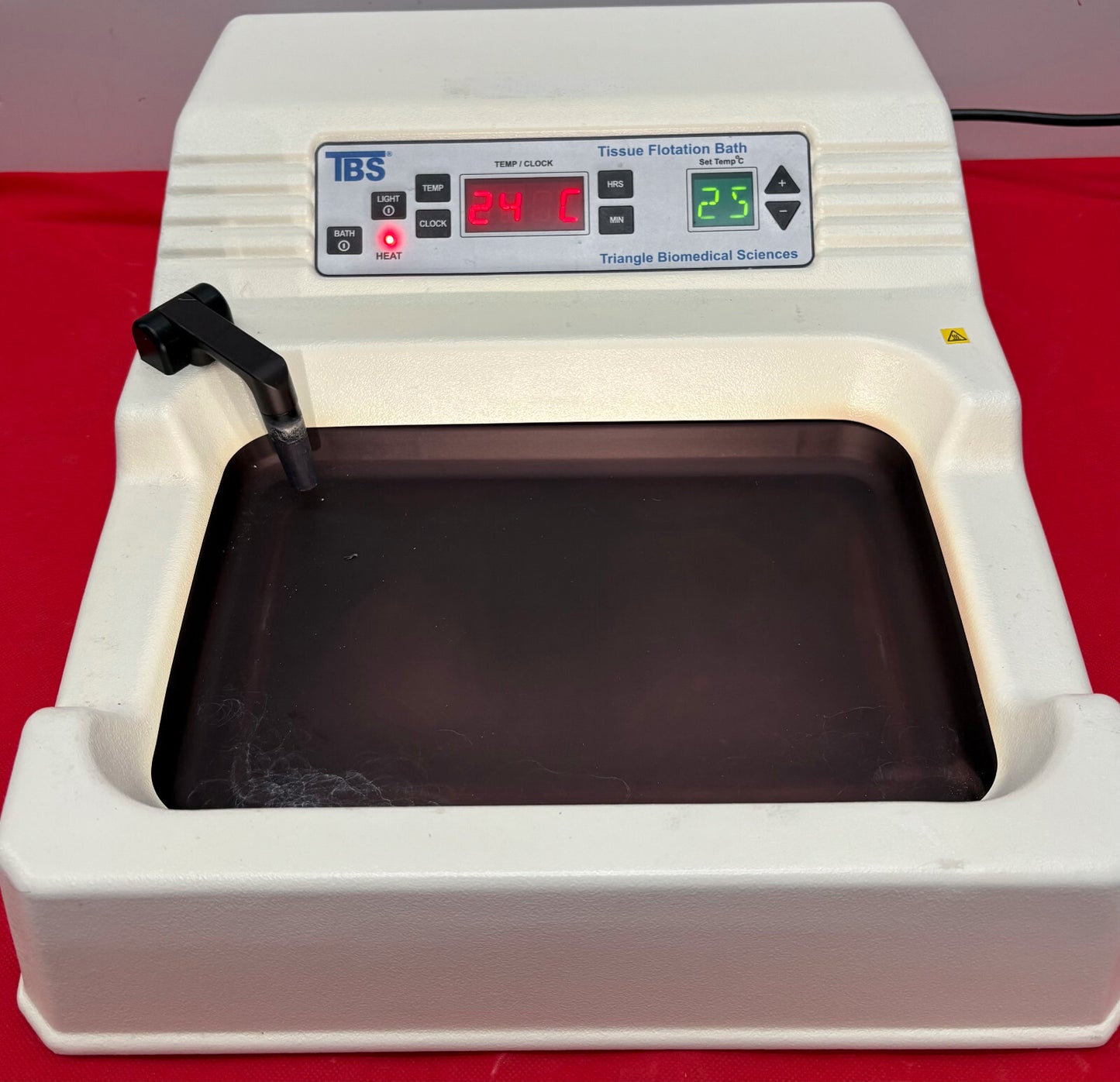TBS TRIANGLE BIOMEDICAL SCIENCES TFB-L TISSUE FLOTATION BATH w/LIGHT - FOR PARTS