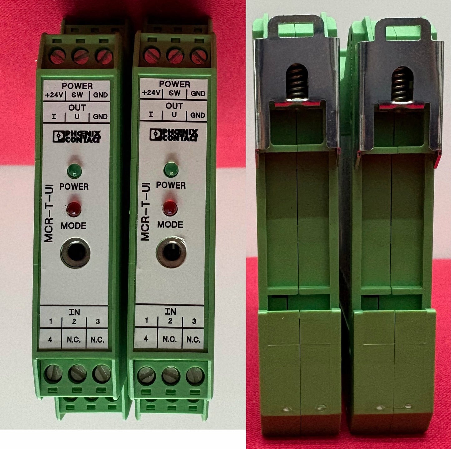 PHOENIX CONTACT MCR-T-UI THERMOCOUPLE MODULE TEMP MEASURING TRANSDUCER - QTY 2
