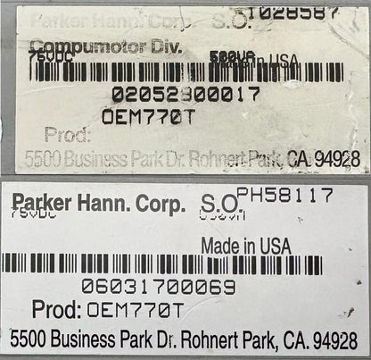PARKER  COMPUMOTOR  OEM770T  TORQUE SERVO DRIVE STEPPER CONTROLLER -QTY 4 -PARTS