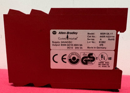 Allen Bradley AB GUARDMASTER MSR126.1T 440R-N23114 SER A SAFETY RELAY