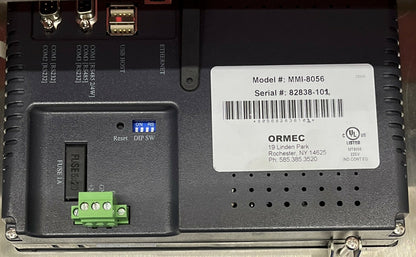 ORMEC MMI-8056 Operator Interface Color Display Touch Screen w/Enclosure