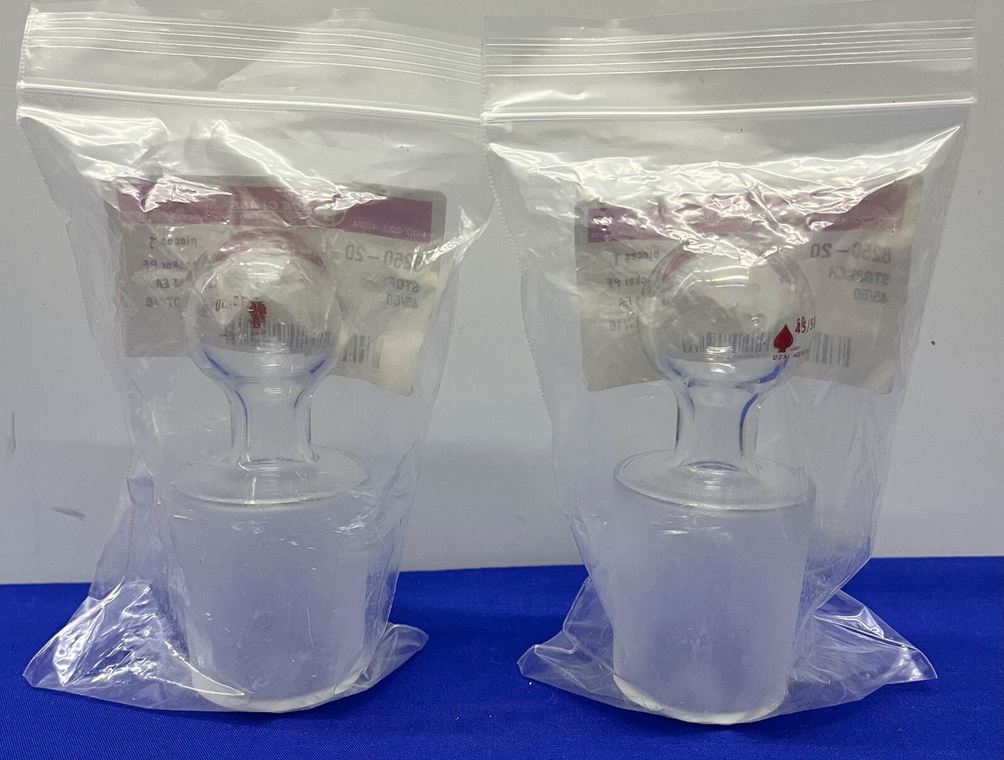 ACE GLAS 8250-20 HOLLE GLASSTOPPER MET VOLLEDIGE LENGTE 45/50 VOEG - 1 PARTIJ HOEVEELHEID 2